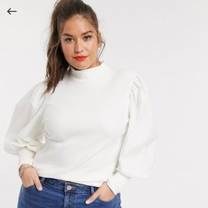 River Island Puff Sleeved Poplin Sz16